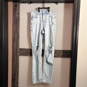 American Eagle Light Blue Distressed Jeans Women's Size 0